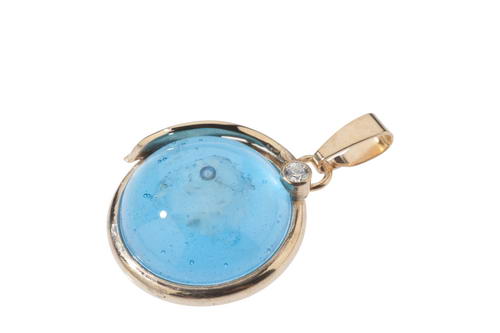 Memory stones hanger model 11, bladmotief en zirconia