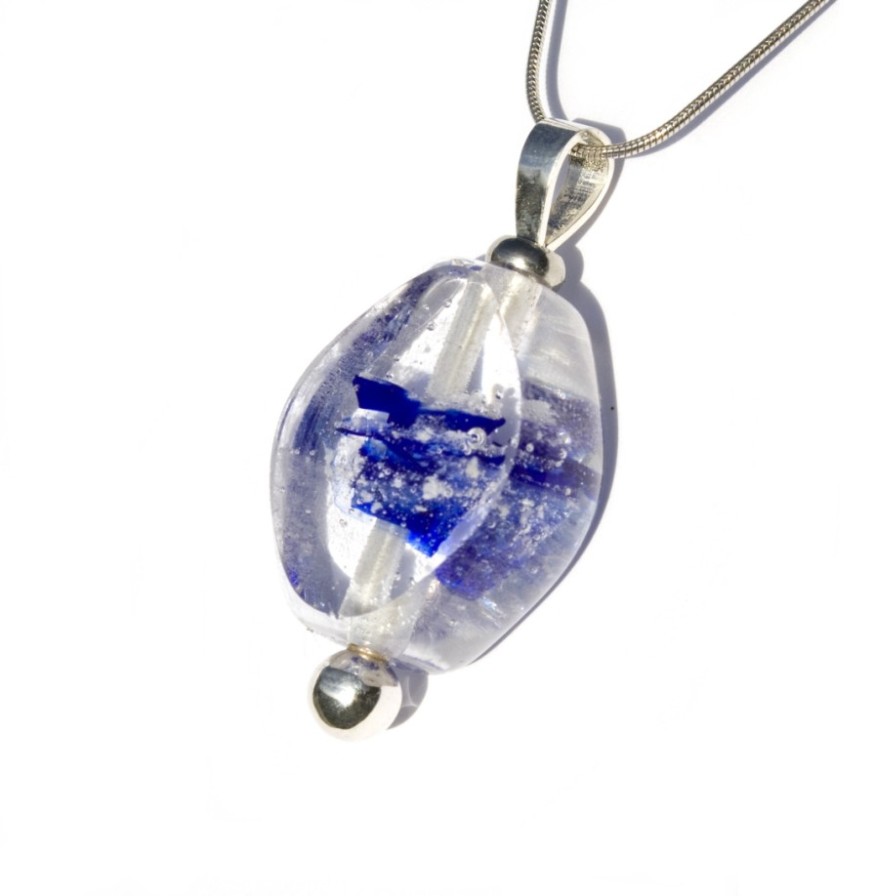 Missing ovaal glanzend met donker blauw